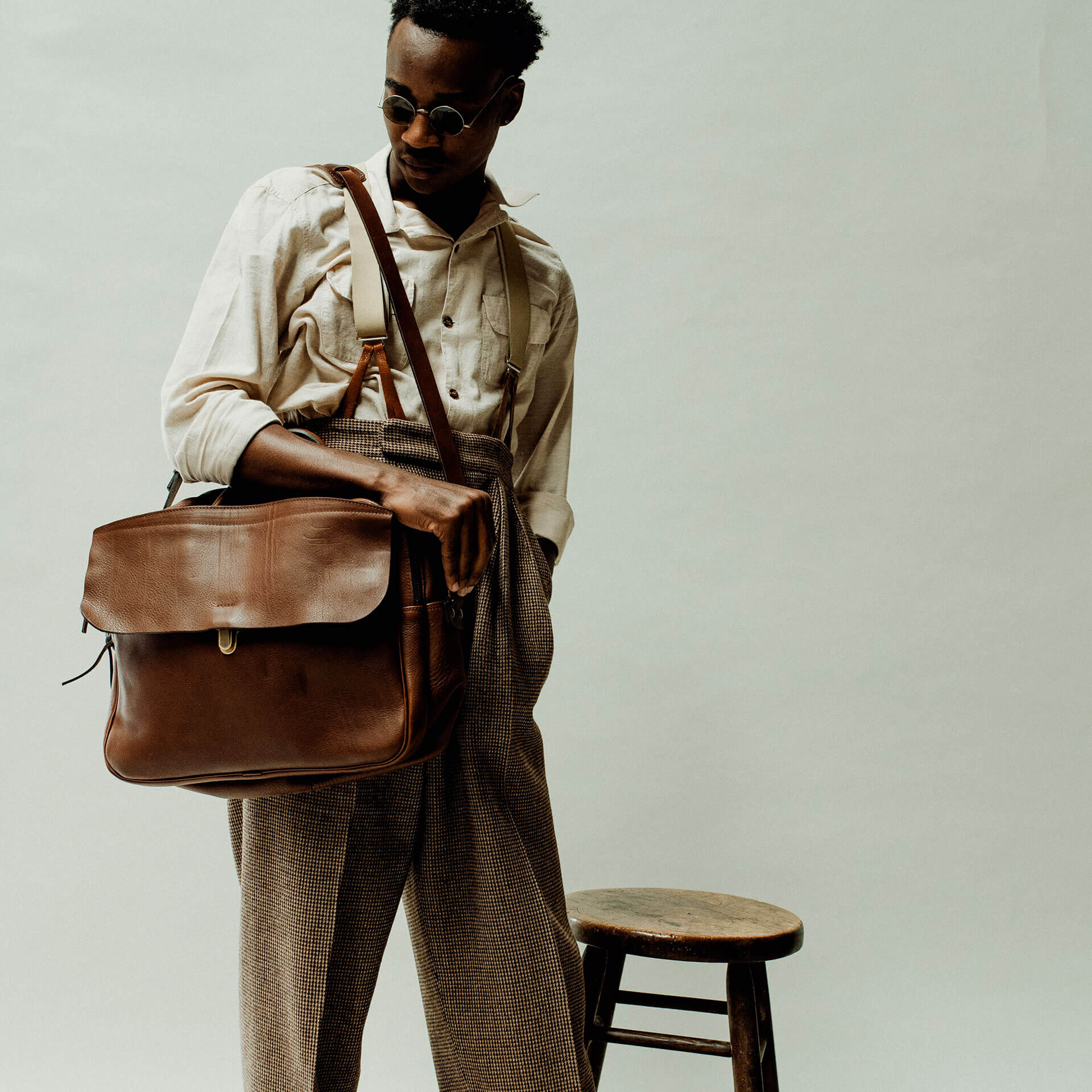 ZEPPO Laptop bag for Men I Men's Leather bag I Made in France